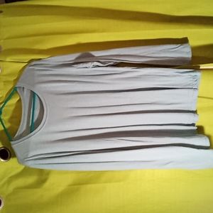 XXXL plus size long sleeve tee. Light bluish green